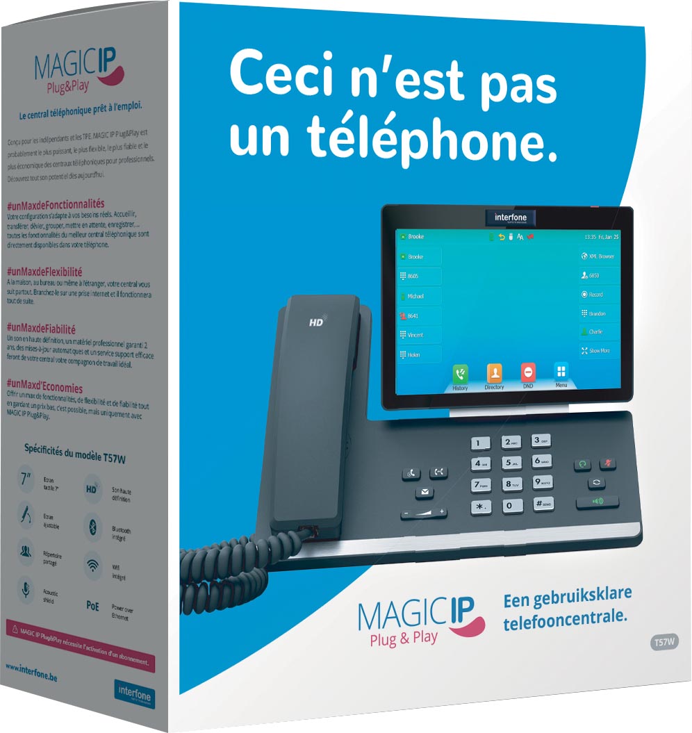 Magic IP Plug & Play by Interfone T57W, gebruiksklare telefooncentrale