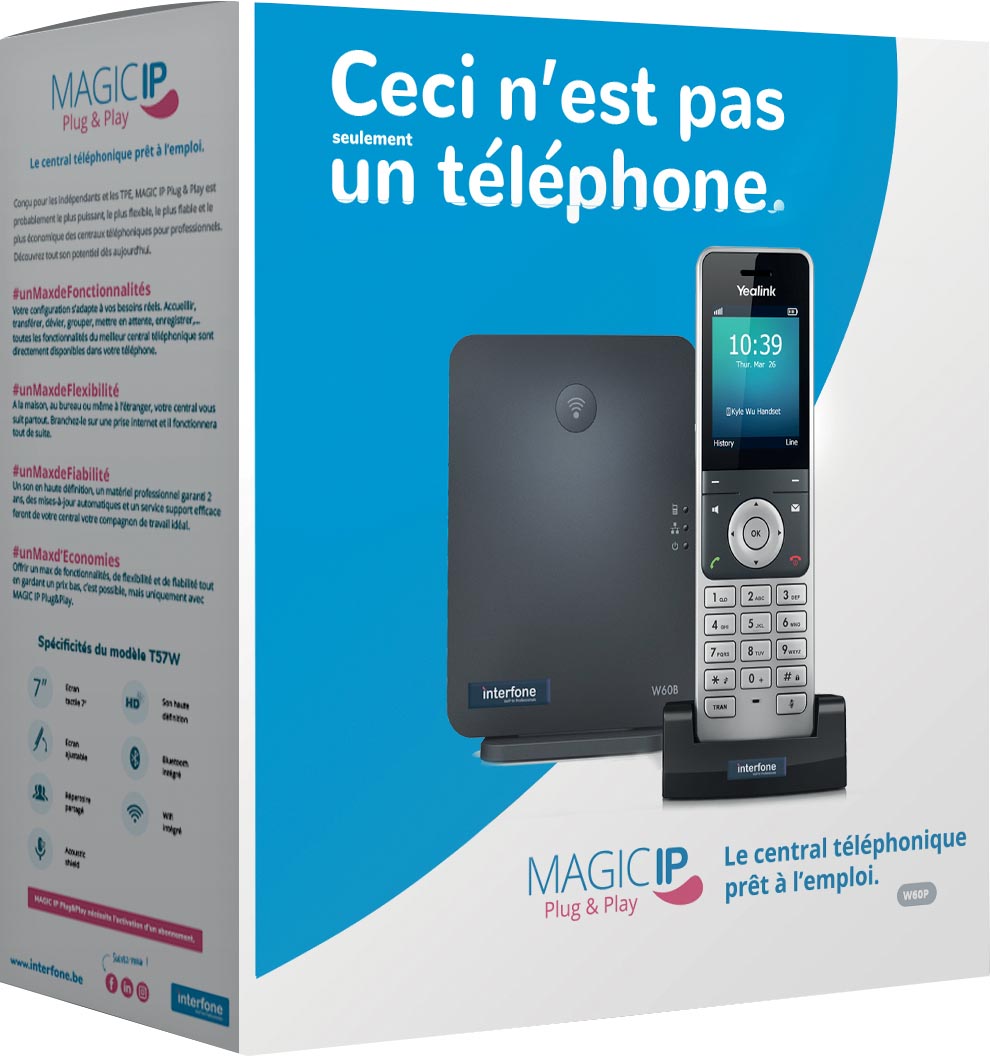 Magic IP Plug & Play by Interfone W60P, gebruiksklare telefooncentrale