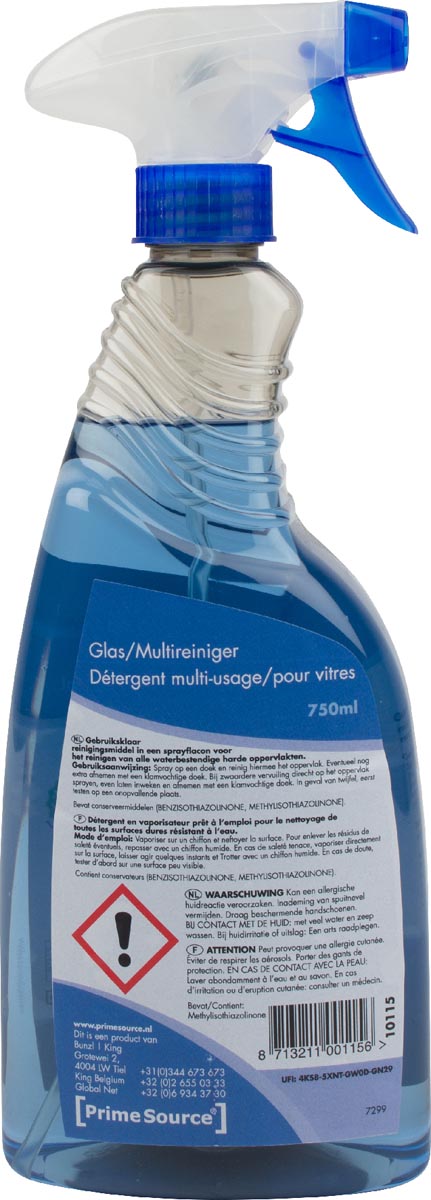 Primesource glas- en multireiniger, spray van 750 ml afbeelding