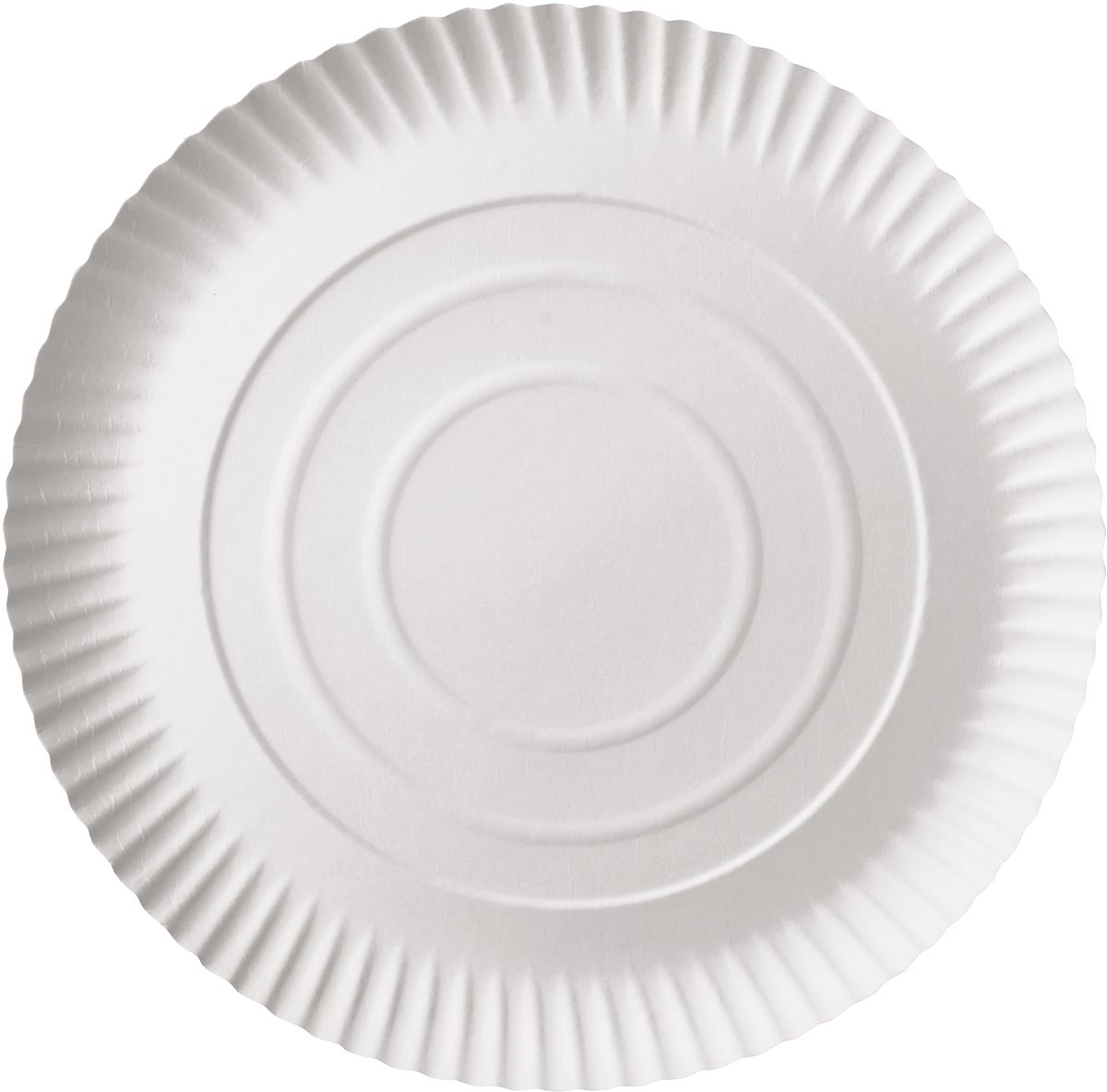 Bord "pure", rond, wit, diameter 26 cm, uit karton, pak van 100 stuks afbeelding