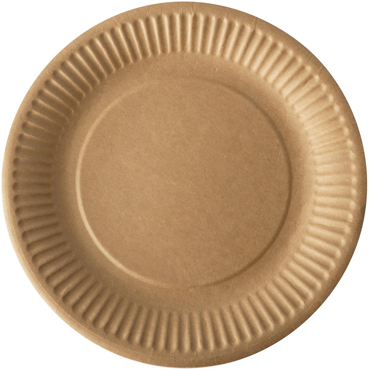 Bord "pure", rond, bruin, diameter 19 cm, uit karton, pak van 20 stuks afbeelding