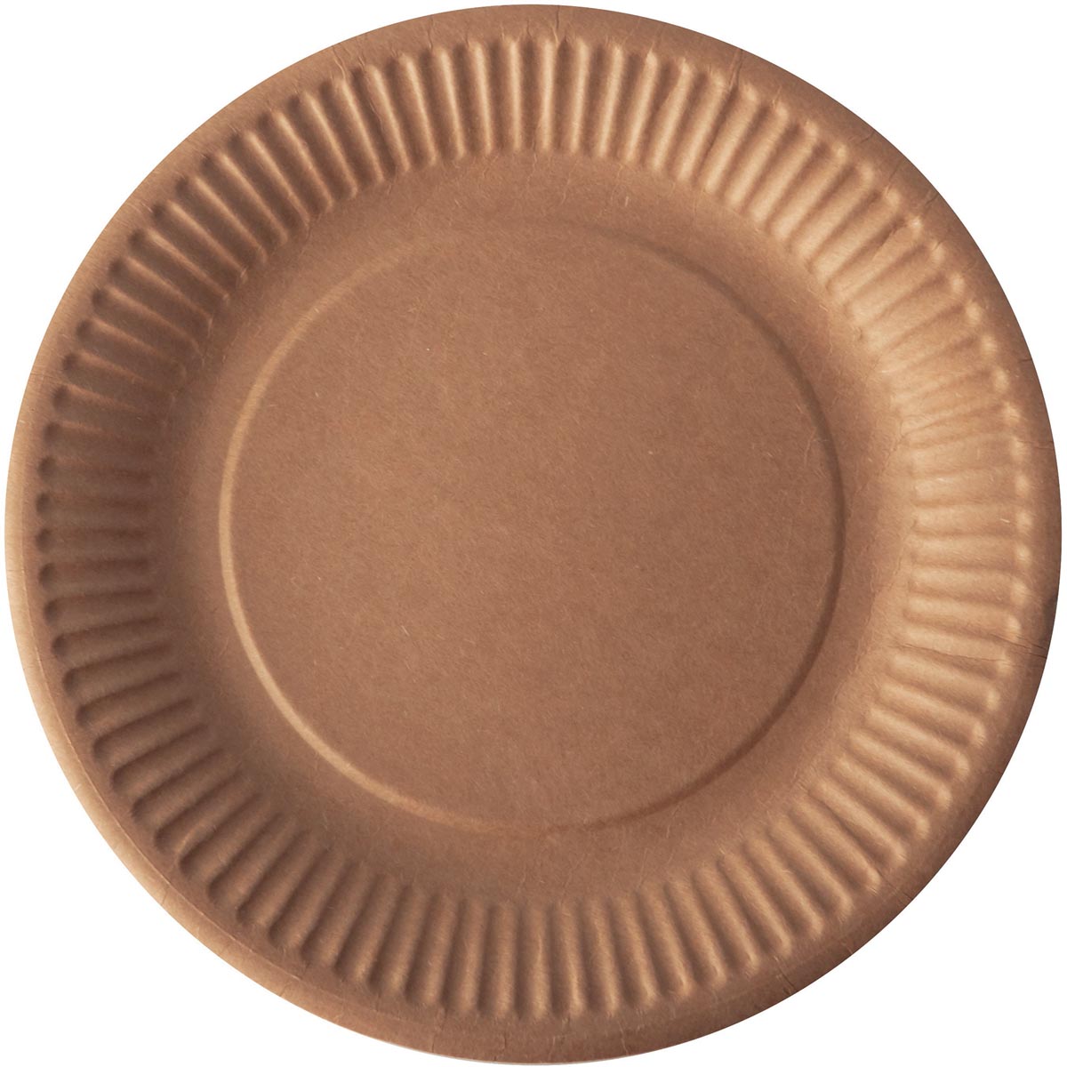 Bord pure , rond, bruin, diameter 19 cm, uit karton, pak van 20 stuks