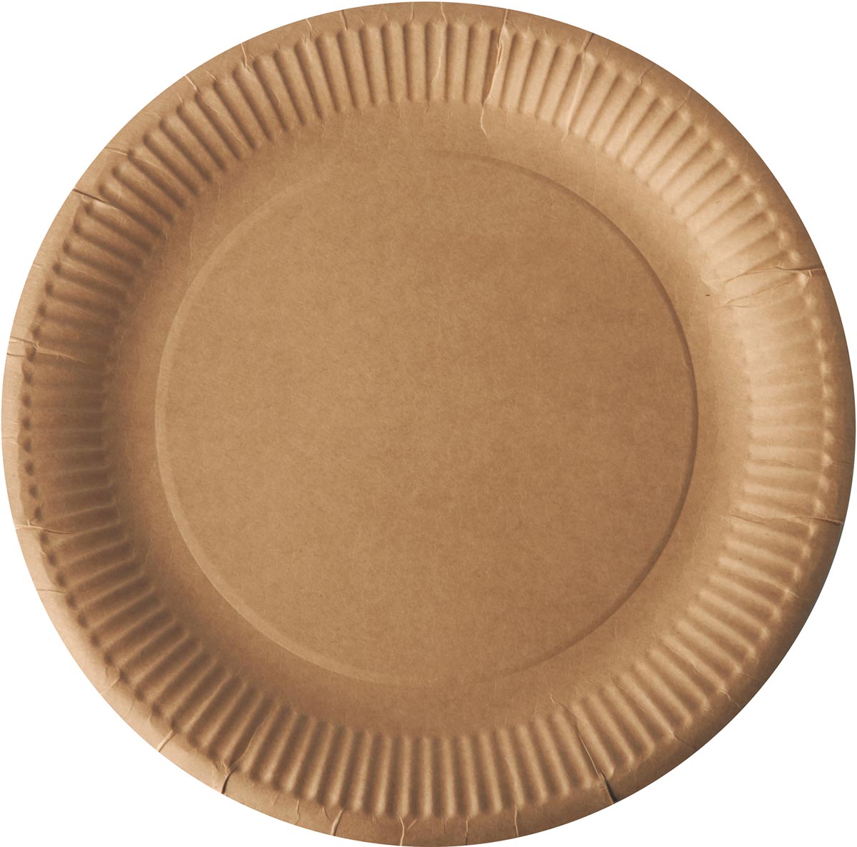 Bord "pure", rond, bruin, diameter 23 cm, uit karton, pak van 50 stuks afbeelding