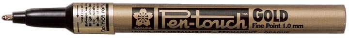 Sakura paint Marker Pen-Touch punt van 1 mm, goud afbeelding
