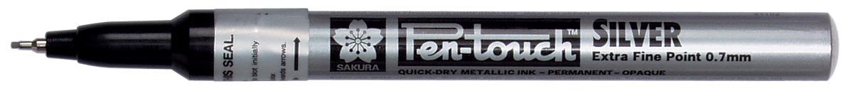 Sakura paint Marker Pen-Touch punt van 0,7 mm, zilver afbeelding