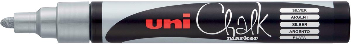 Uni-ball krijtmarker zilver, ronde punt 1,8 - 2,5 mm afbeelding