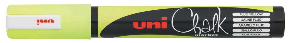 Uni-ball Krijtmarker fluo geel, ronde punt van 1,8 - 2,5 mm afbeelding