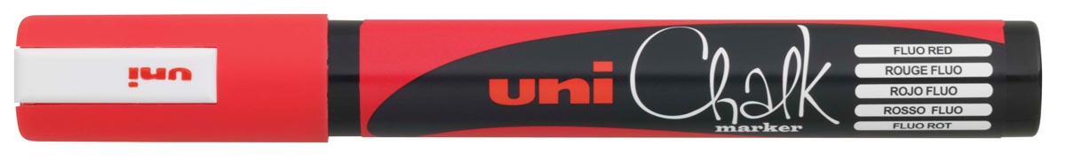 Uni-ball Krijtmarker rood, ronde punt van 1,8 - 2,5 mm afbeelding