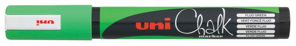 Uni-ball krijtmarker, ronde punt van 1,8 tot 2,5 mm, fluo groen afbeelding