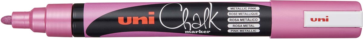 Uni-ball krijtmarker PWE-5M, ronde punt medium 1,8 - 2,5 mm, roze metallic Uni-ball krijtmarker PWE-5M, ronde punt medium 1,8 - 2,5 mm, roze metallic