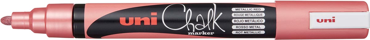 Uni-ball krijtmarker PWE-5M, ronde punt medium 1,8 - 2,5 mm, rood metallic Uni-ball krijtmarker PWE-5M, ronde punt medium 1,8 - 2,5 mm, rood metallic