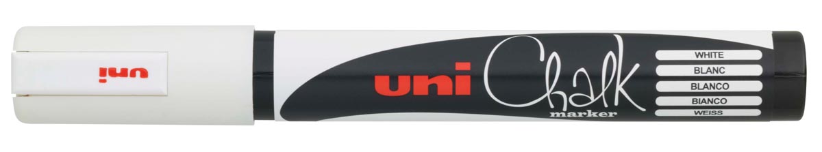 Uni-ball Krijtmarker wit, ronde punt van 1,8 - 2,5 mm afbeelding