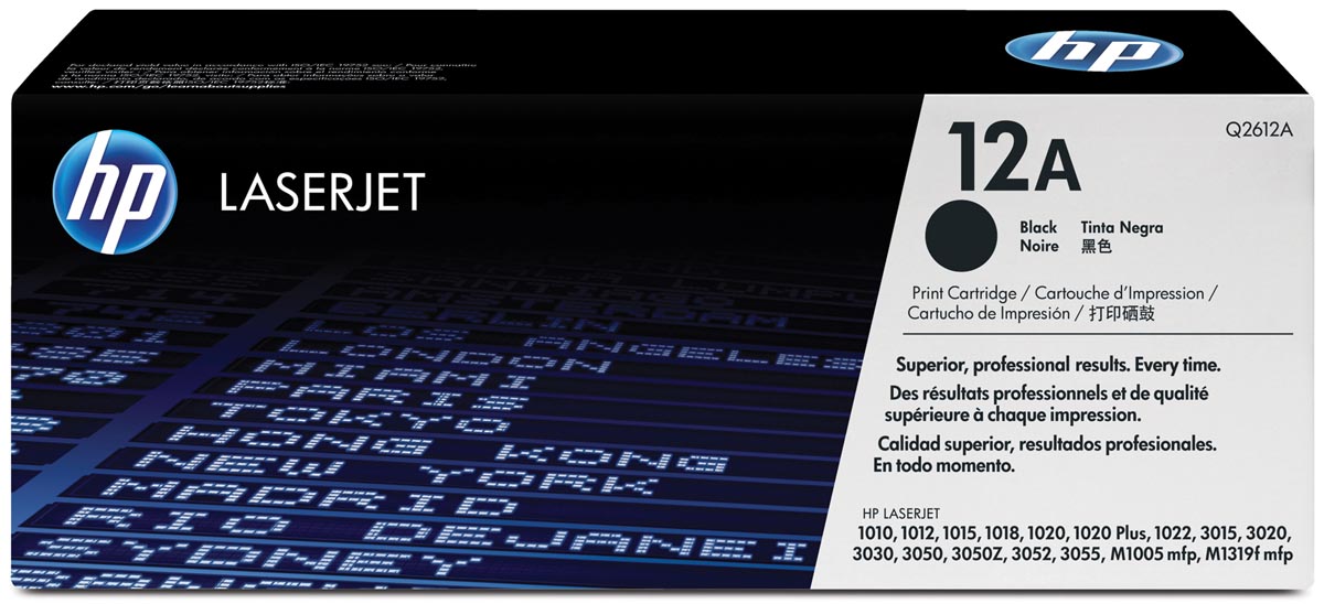 HP toner 12AD, 2 000 pagina's, OEM Q2612AD, zwart, duopack