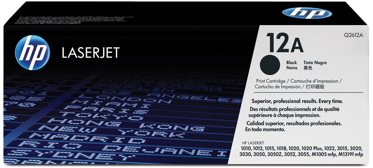 HP toner 12A, 2 000 pagina&apos;s, OEM Q2612A, zwart afbeelding