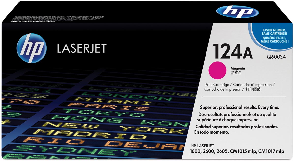 HP toner 124A, 2 000 pagina's, OEM Q6003A, magenta