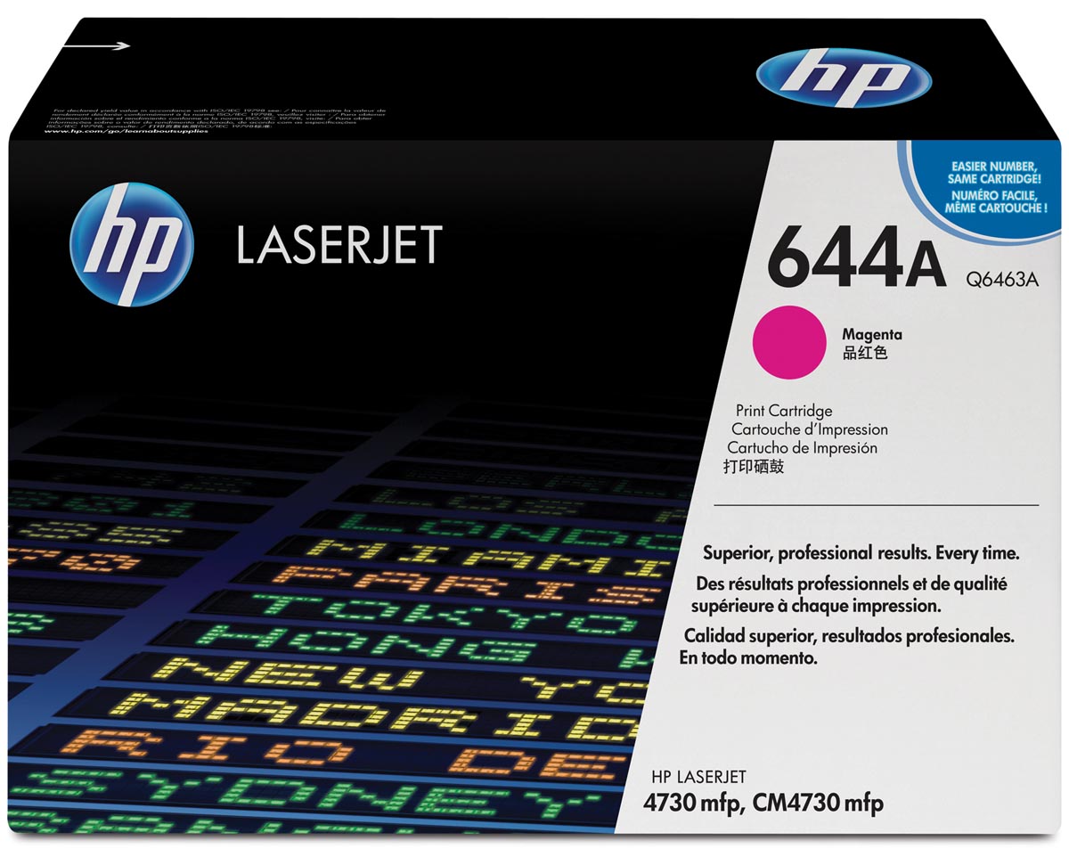 HP toner 644A, 12 000 pagina's, OEM Q6463A, magenta