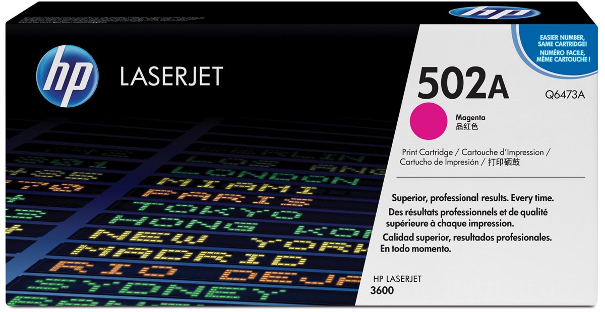 HP toner 502A, 4 000 pagina's, OEM Q6473A, magenta