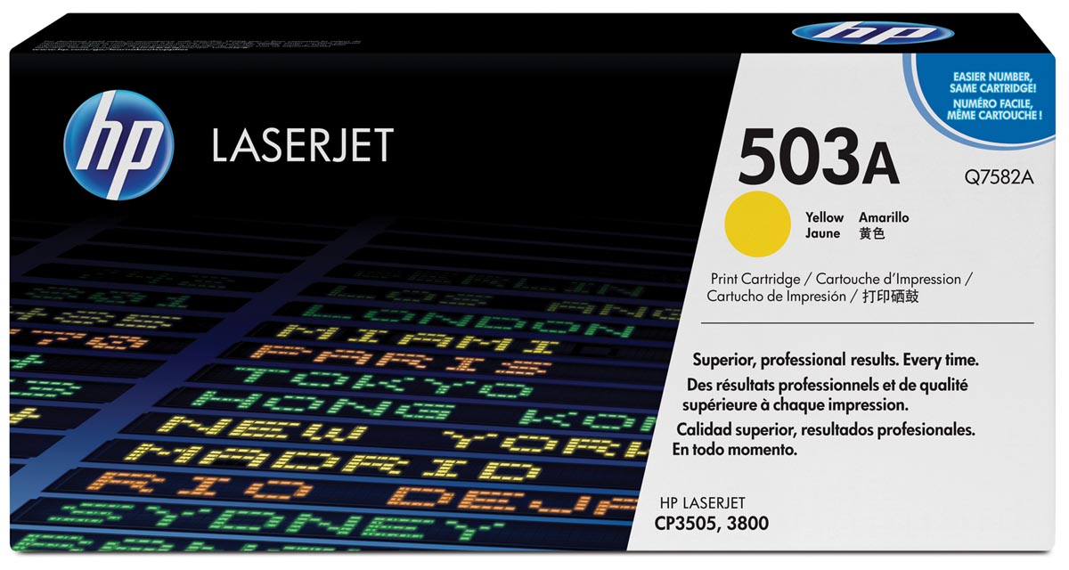 HP toner 503A, 6 000 pagina's, OEM Q7582A, geel