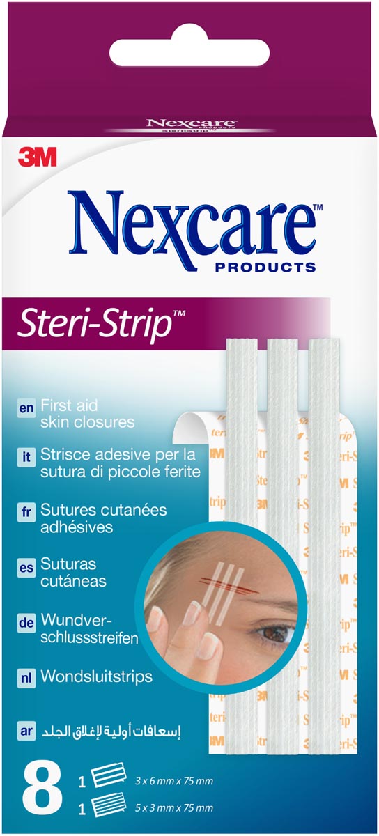 3M Nexcare wondsluitstrips, geassorteerde afmetingen, pak van 8 stuks afbeelding