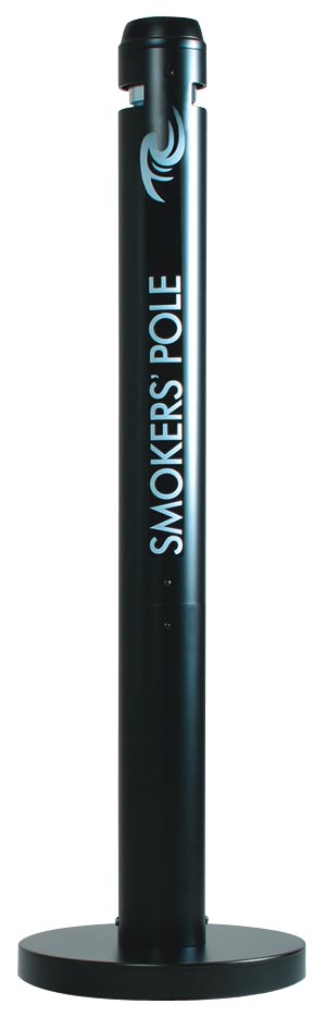 Rubbermaid peukenzuil Smokers&apos; Pole, ft 10,2 x 107,9 cm, zwart afbeelding