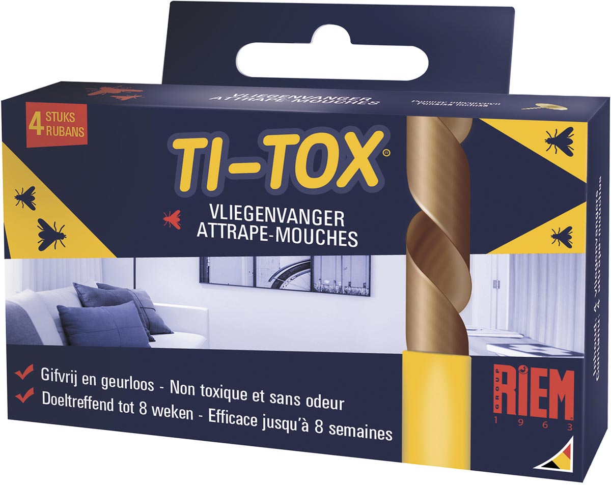 Riem Ti-Tox anti-vliegenkleefband, 4 stuks afbeelding