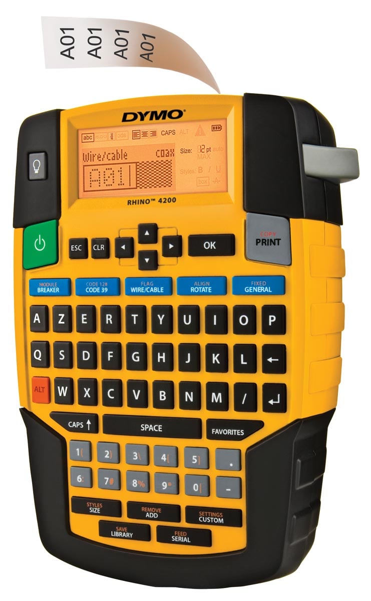Dymo beletteringsysteem Rhino 4200, azerty afbeelding