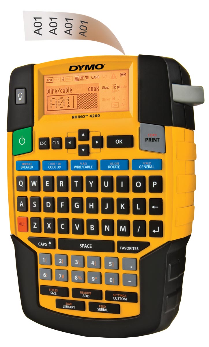 Dymo beletteringsysteem Rhino 4200, qwerty afbeelding