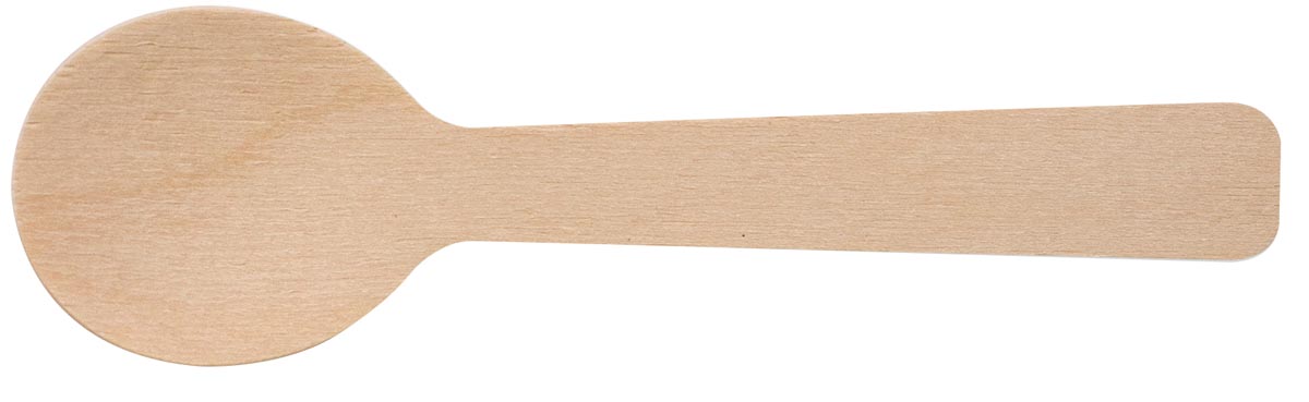 Koffielepel, uit hout, gecoat, 96 mm, pak van 100 stuks afbeelding