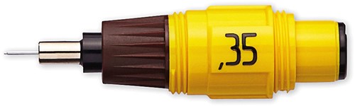 Rotring Isograph tekenkop, 0,35 mm, geel