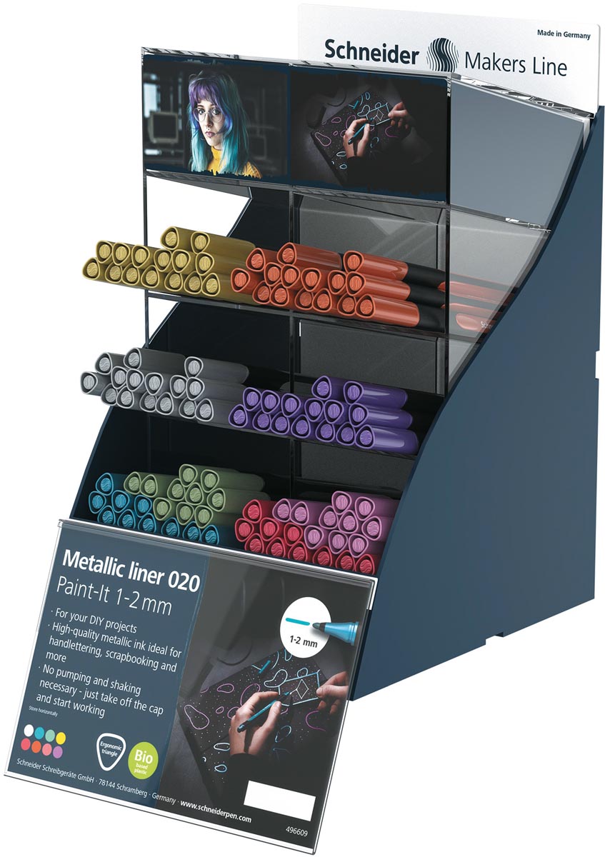 Schneider Paint-it 020 metallic liner, 1-2 mm, display 100 stuks