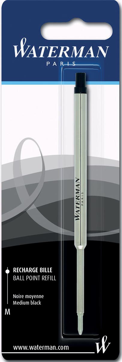 Waterman vulling voor balpen medium, zwart, op blister afbeelding