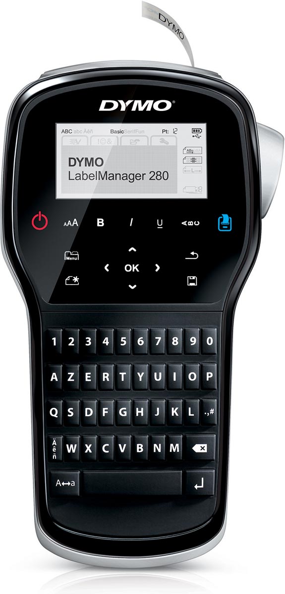 Dymo beletteringsysteem LabelManager 280, azerty afbeelding