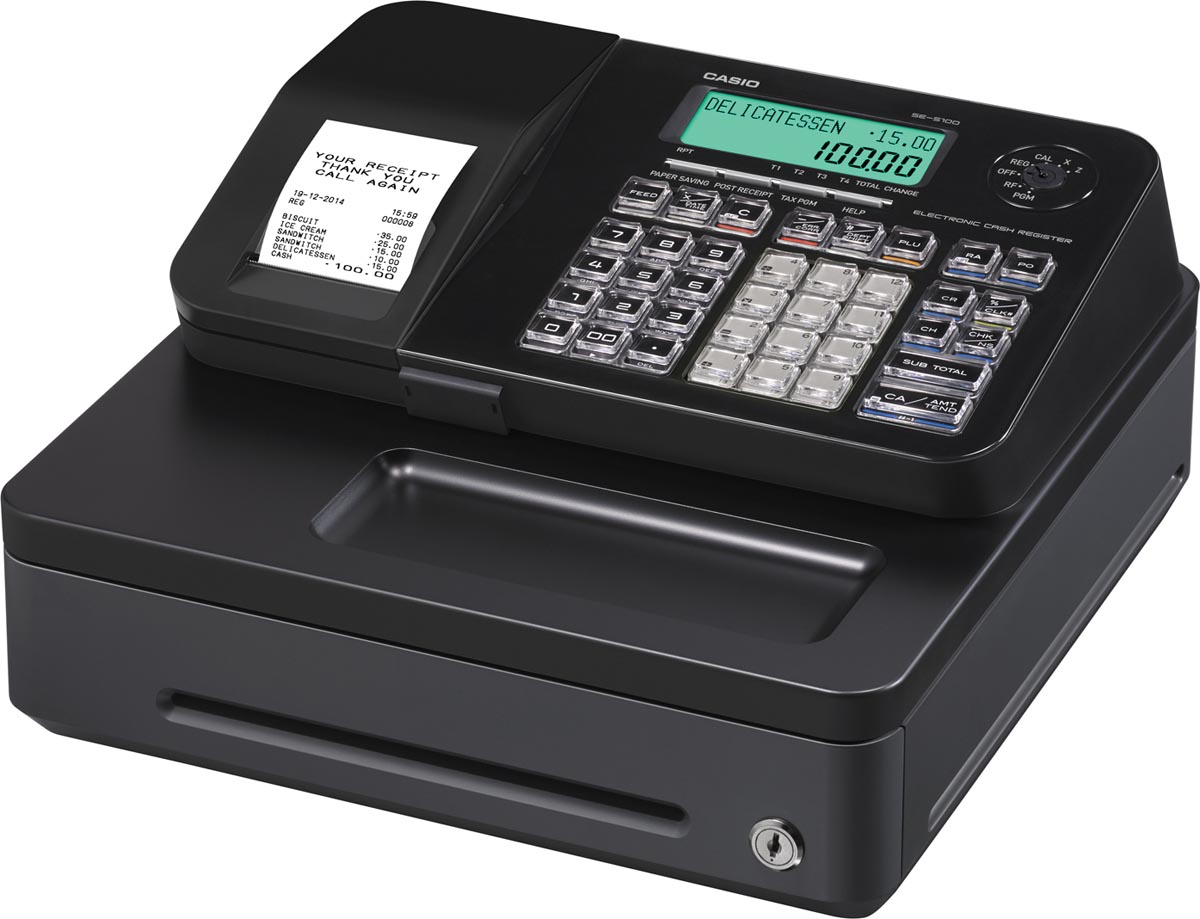 CASIO KASSA SES100SB ZWART CASIO KASSA SES100SB ZWART