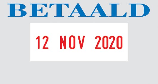 Colop tekststempel met datum Printer tekst: BETAALD afbeelding