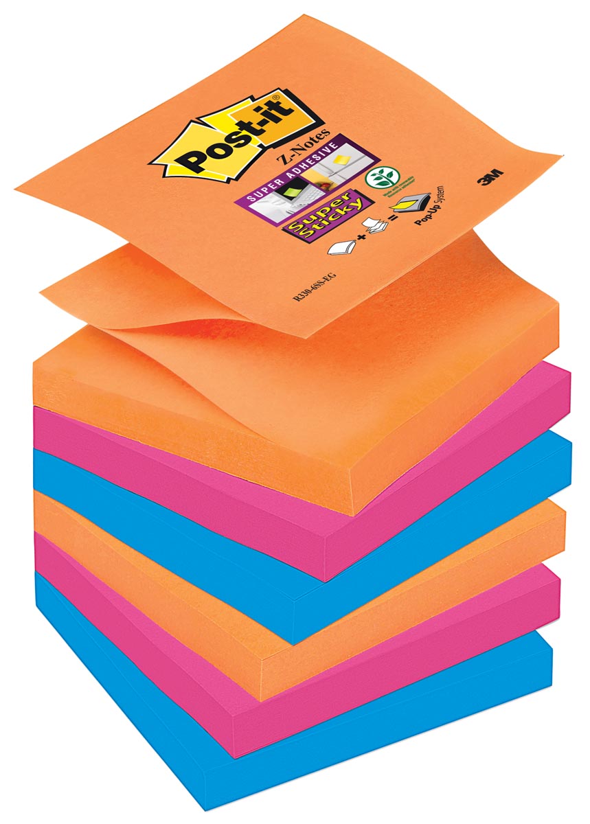 Post It Super Sticky Z Notes Bangkok Ft 76 X 76 Mm Geassorteerde Kleuren 90 Vel Pak Van 6 Blokken huismerk kopen in de aanbieding Post It Super Sticky Z Notes Bangkok Ft 76 X 76 Mm Geassorteerde Kleuren 90 Vel Pak Van 6 Blokken huismerk kopen in de aanbieding