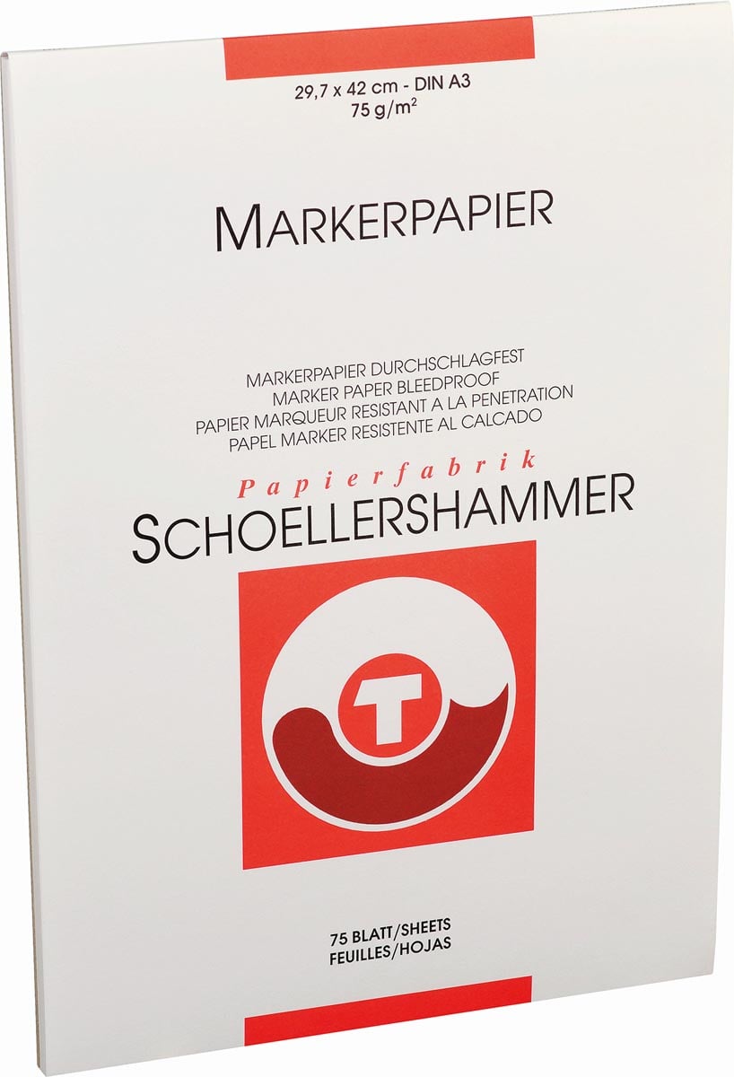 Schoellershammer markerpapier, A3, 75 g/m², blok van 75 vel afbeelding