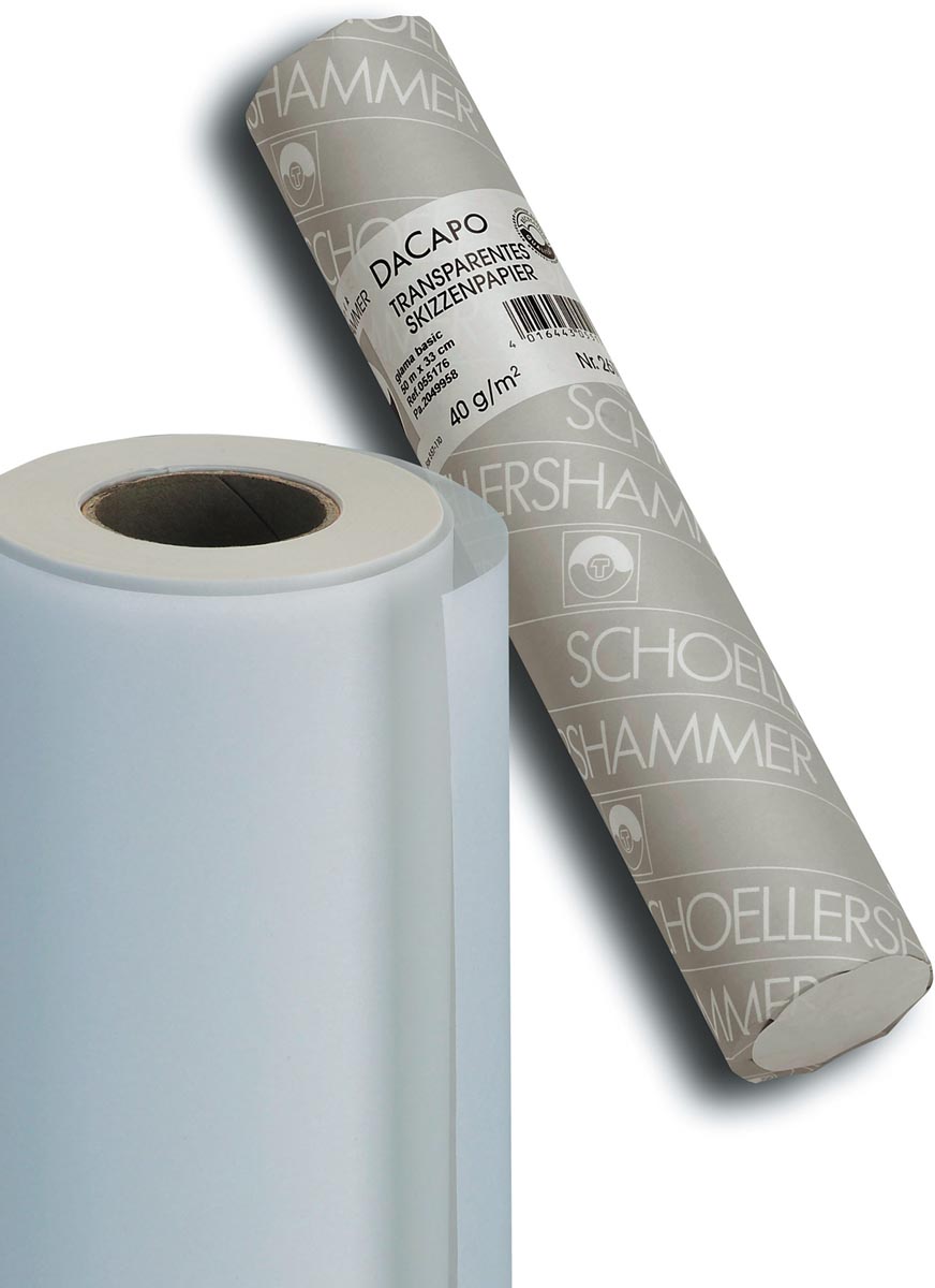 Schoellershammer Dacapo schetspapier, 50 g/m², rol van 0,50 x 50 m Schoellershammer Dacapo schetspapier, 50 g/m², rol van 0,50 x 50 m