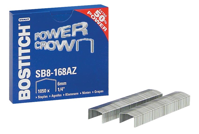 Bostitch nietjes voor B8R, B8HC, B8E, B8HDP en B8P, doos van 1.050 nietjes SB8-168E (6 mm) afbeelding