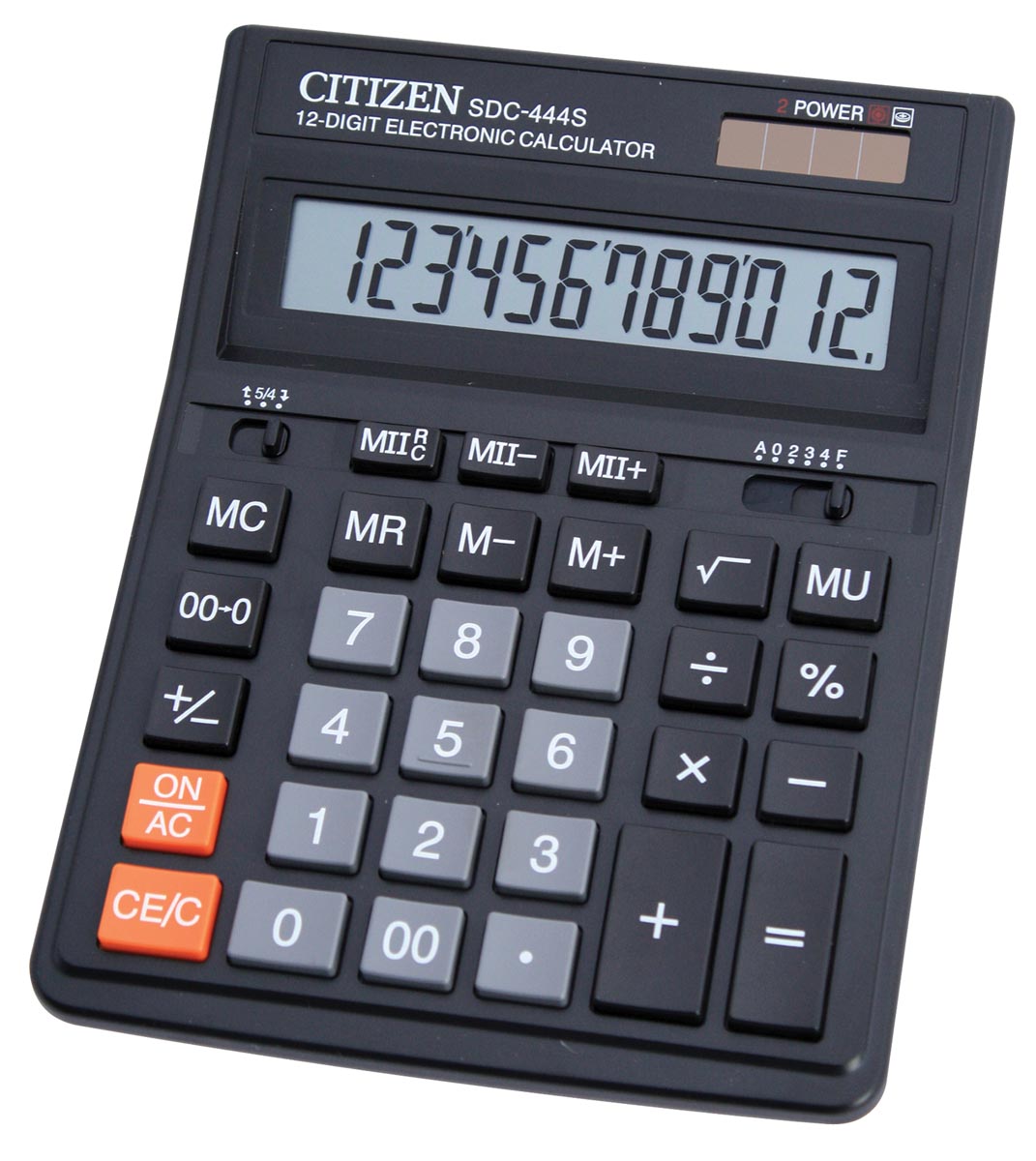 Citizen bureaurekenmachine SDC-444S, zwart