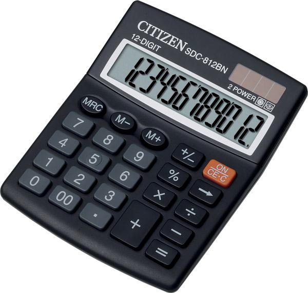 Citizen bureaurekenmachine SDC-812BN, zwart