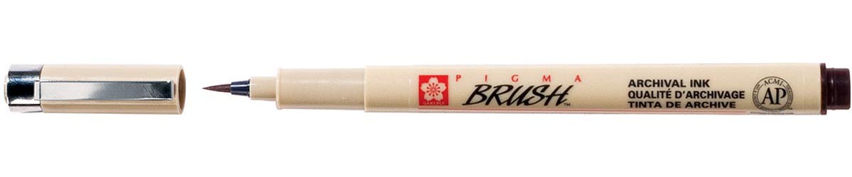 Sakura bruhspen Pigma Brush, zwart