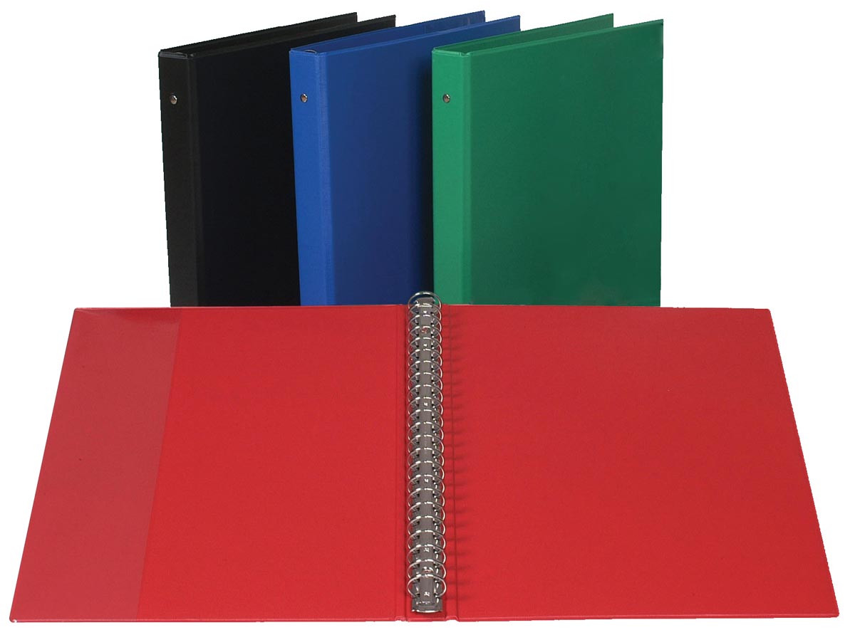 Ringmap voor ft A4, 23 ringen van 24 mm, uit PVC, geassorteerde kleuren