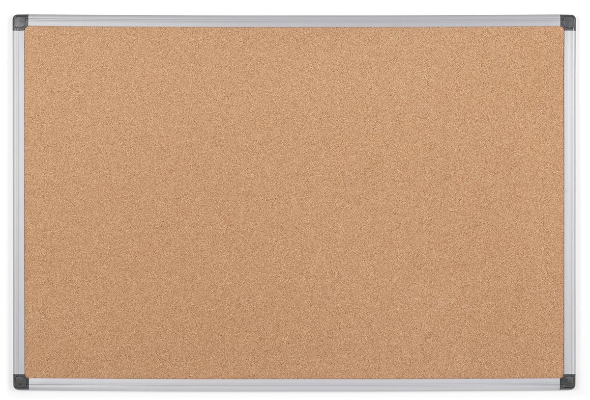 Bi-Office Maya kurkbord met PVC grijs kader, ft 90 x 60 cm Bi-Office Maya kurkbord met PVC grijs kader, ft 90 x 60 cm