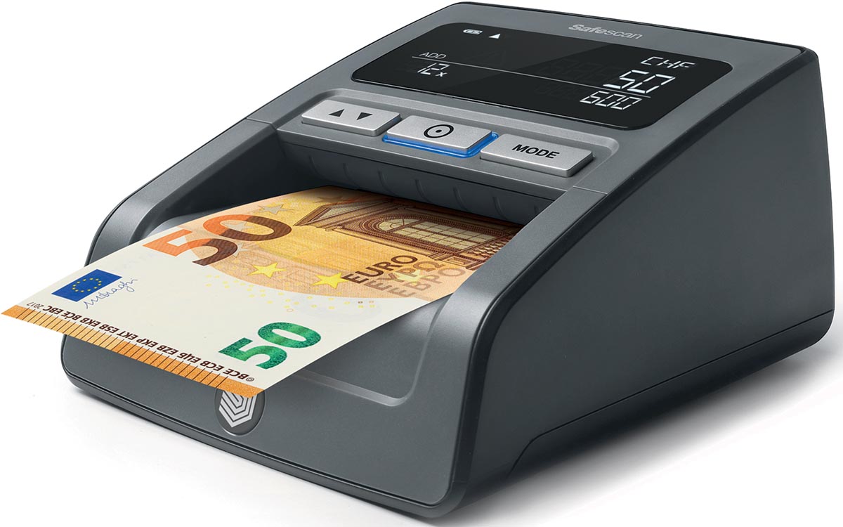 Safescan valsgelddetector 155S, met 7-voudige valsgelddetectie, zwart