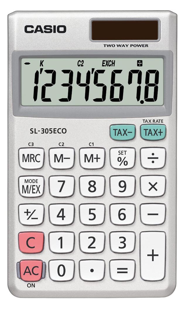 Casio zakrekenmachine SL-305 ECO afbeelding