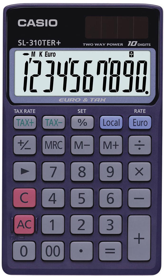 Casio zakrekenmachine SL-310TER+ afbeelding