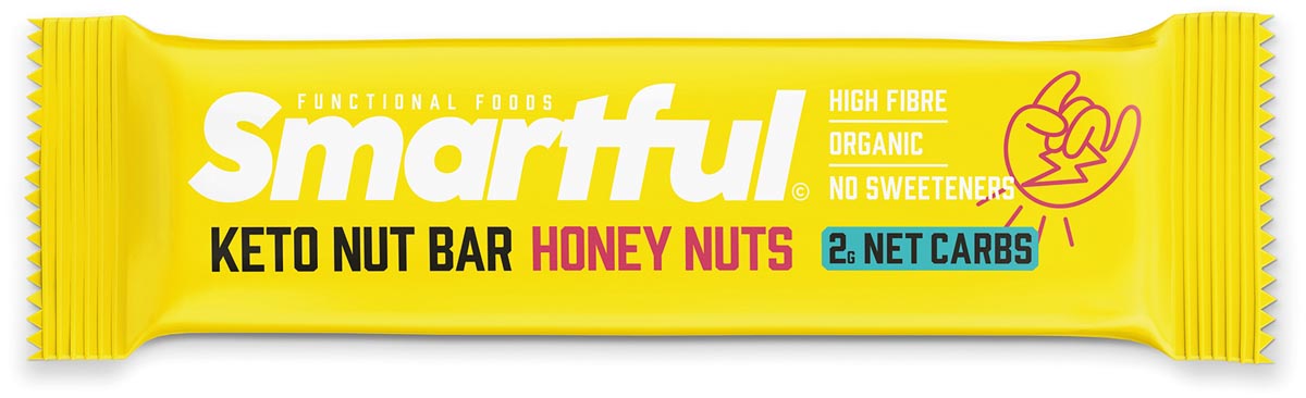 Smartful keto reep Honey Nuts, bio, pak van 15 Smartful keto reep Honey Nuts, bio, pak van 15