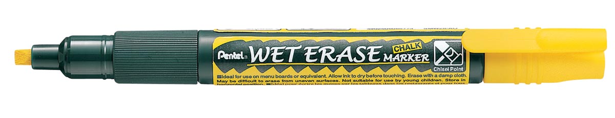 Pentel Wet Erase Marker geel, schrijfbreedte 2 - 4 mm