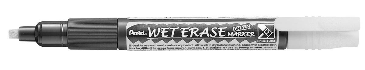 Pentel Wet Erase Marker wit, schrijfbreedte 2 - 4 mm afbeelding