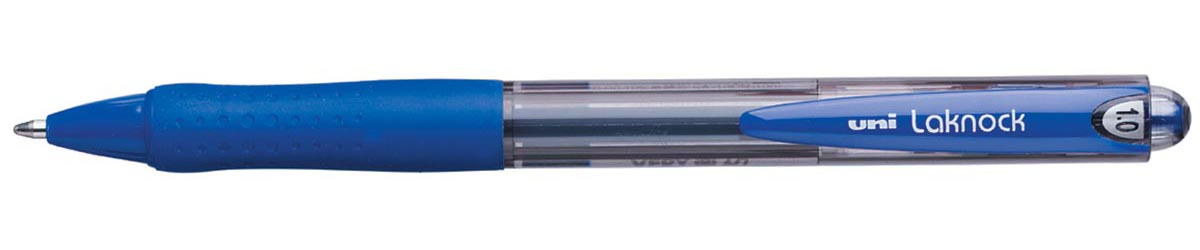 Uni-ball balpennen Laknock schrijfbreedte 0,4 mm, schrijfpunt 1 mm, medium punt, blauw
